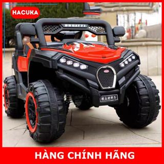 Xe ô tô điện địa hình trẻ em, Xe ô tô điện cho bé gầm cao kèm nhạc đèn và điều khiển từ xa MDX909