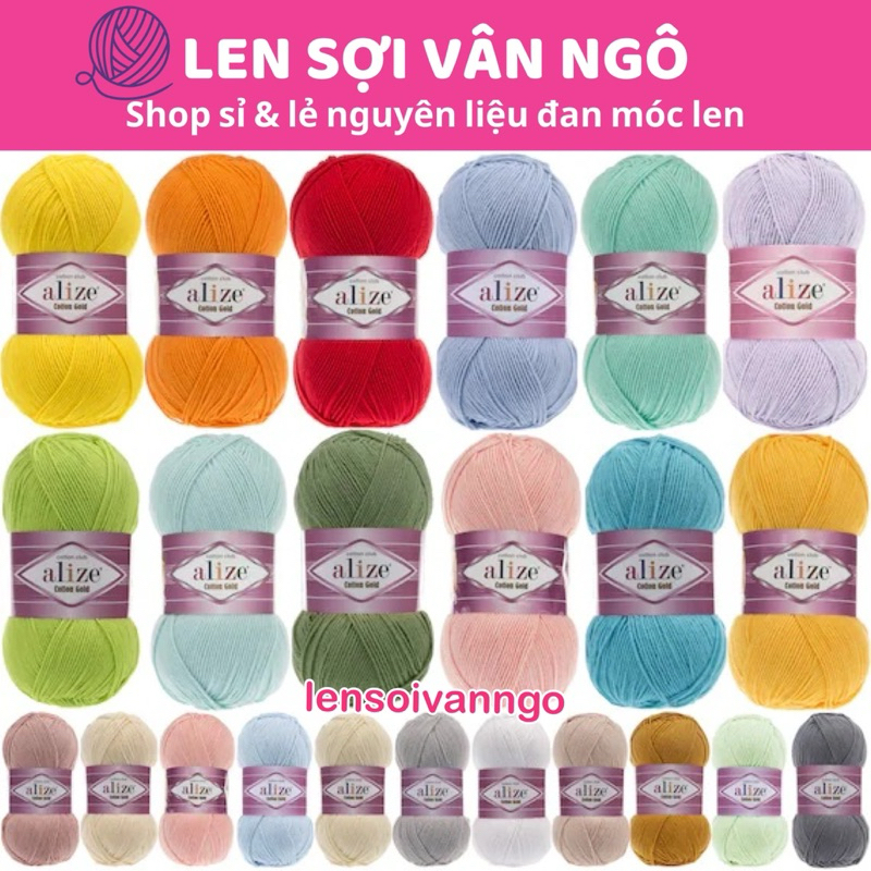 Len Alize Cotton Gold (cuộn 100gr)