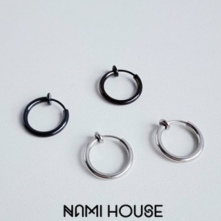 Bông tai nam nữ khoen tròn không cần bấm lỗ tai phụ kiện unisex style hàn quốc kpop hot trend
