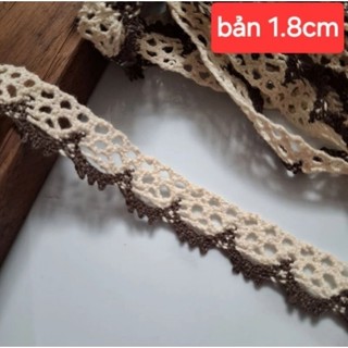 Ren chỉ cotton trang trí , size 1.8cm  đến  5cm ( 2 mét)