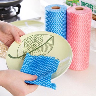 Khăn lau bếp - khăn lau chén đĩa vệ sinh nhà cửa 50 miếng/cuộn
