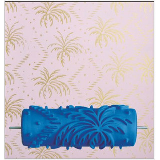 Cọ lăn sơn hoa văn thay thế giấy dán tường