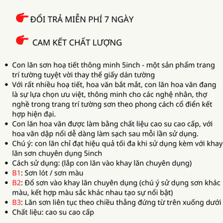 Cọ lăn sơn hoa văn thay thế giấy dán tường