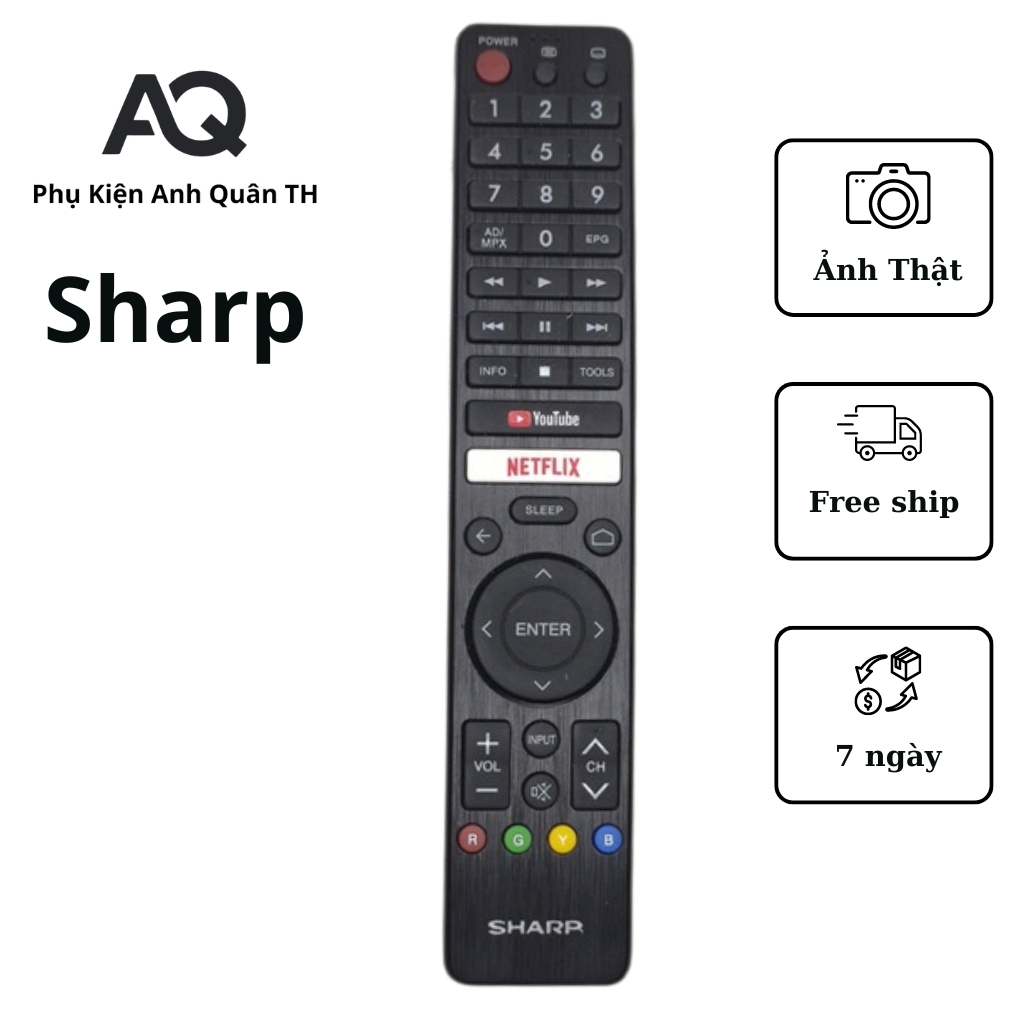 Remote điều khiển tivi SHARP các dòng LED/LCD/Smart/Internet