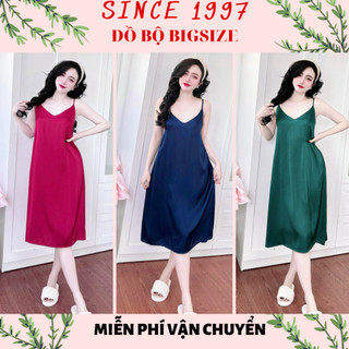 [50-95kg] Đồ bộ bigsize ĐẦM LỤA LATIN , Since1997 Pijama, Đồ ngủ, Đầm ngủ lụa Mango loại 1 mềm mịn