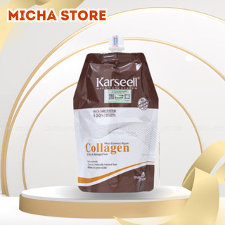 Kem Hấp Ủ Tóc Phục Hồi Karseell Collagen Maca 500ml Dạng Túi