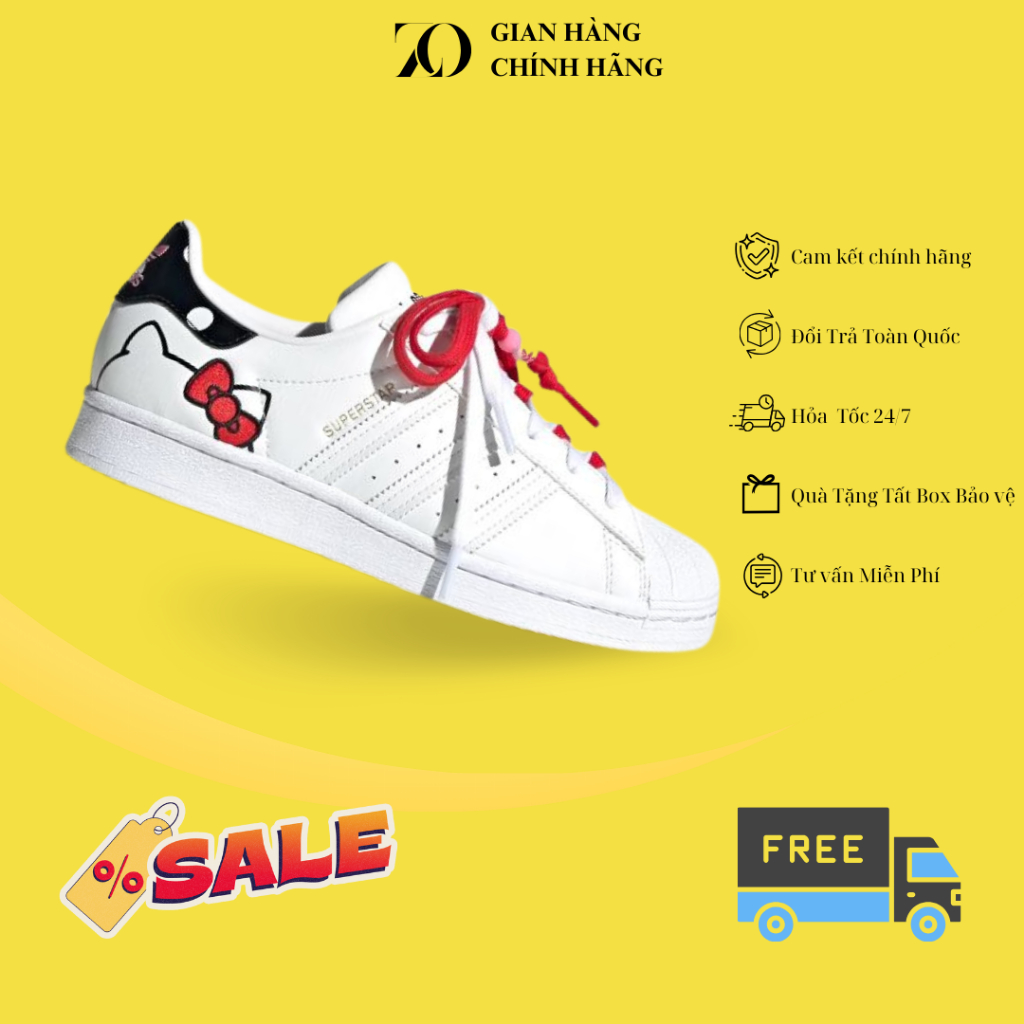 [ Hàng Chính Hãng ] Giày Adidas Superstar Hello Kitty White Multi Full Box