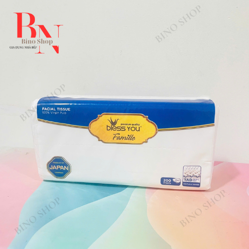 Khăn Giấy Rút Bless You 2 Lớp ( Gói 200 Tờ)