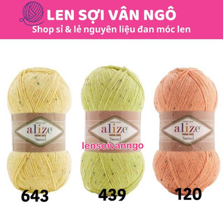 Len Alize Cotton Gold Tweed (cuộn 100gr)