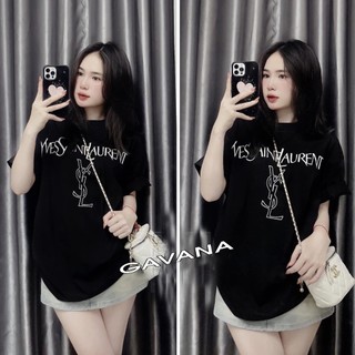 Áo thun lỡ tay Y.S.L chất liệu 100% cotton 2 chiều cao cấp