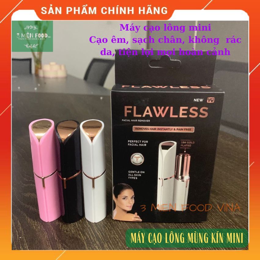Máy Cạo Lông Mini, Máy Cạo Lông Vùng Kín, Máy Cạo Lông Body Cho Nam Nữ, Máy Tẩy Lông Flawlless - 3 Miền Food Vina