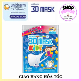 ☘[Quận 7]Khẩu trang 3D kid unicharm-gói 3 miếng