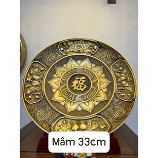 Mâm bồng mâm bày ngũ quả bằng đồng đường kính 25cm ,30cm,35cm