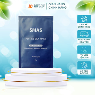 Mặt Nạ Smas Peptide Silk Mask hỗ trợ cấp ẩm dịu da sau treatment ( tem công ty từng mask)