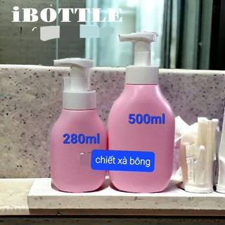Chai bầu hồng vòi xà bông cao cấp