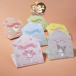 Thiệp gấp bao thư mini hình gấu cute, Sanrio siêu dễ thương không kèm bao thư