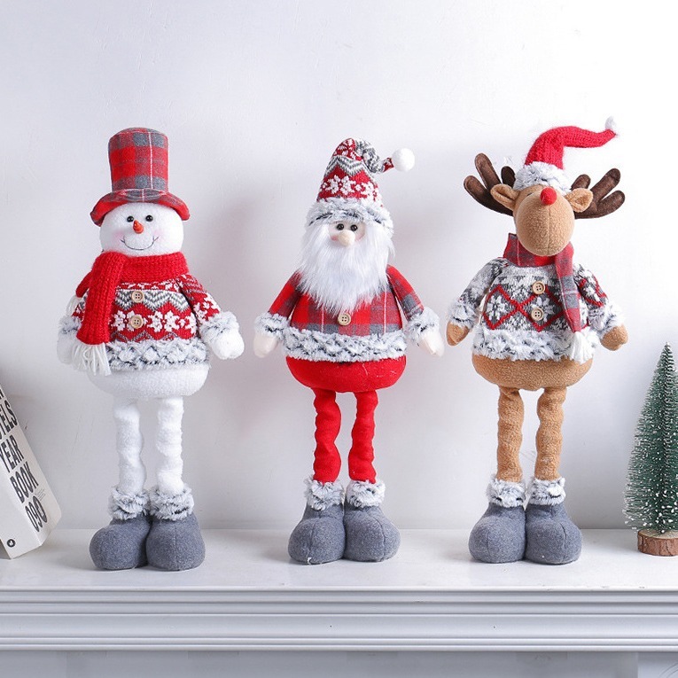 Thú Bông Chân Lò Xo TB04 Phụ Kiện Trang Trí Noel Giáng Sinh