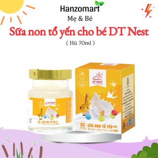 Sữa non tổ yến dành cho trẻ em dt nest Khánh Hòa với 30% yến nguyên chất làm từ 100% sợi yến thật - Hũ 70ml hanzomart