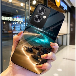 Ốp Lưng OPPO RENO 11F Mặt lưng kính tráng gương, thiết kế thiên hà