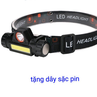 Đèn pin đội đầu siêu sáng đèn câu cá