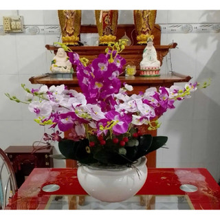 combo 10 Cành hoa lan hồ điệp- HOA GIẢ,HOA LỤA