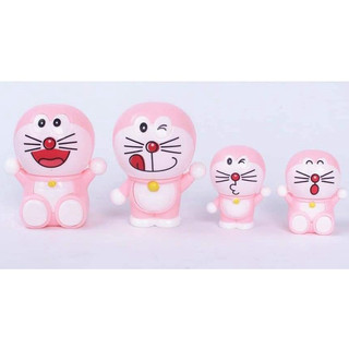 Set 4 con Doremon hồng trang trí bánh kem