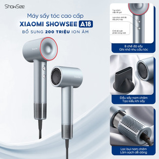 Máy sấy tóc ion âm Xiaomi ShowSee A18 - 8 chế độ sấy - Công suất 1600W - Dòng máy sấy nhanh cao cấp tạo kiểu dưỡng ẩm
