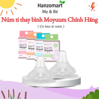 Núm ti Moyuum thay thế bình sữa Moyuum chính hãng Hàn Quốc số 1/ 2/ 3 /4