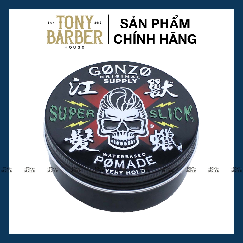 Pomade tạo kiểu tóc Gonzo Super Slick 133ml (Dạng Gel)