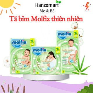 Tã Bỉm Molfix Thiên nhiên Ultra Cộng Miếng quần / dán đủ size NB74/S88/M82/L76/XL70/XXL64