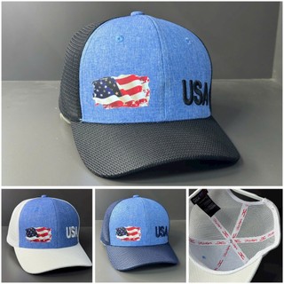 Mũ lưỡi trai phối lưới thêu U.S.A - lá cờ - phối 3 màu lưới cực đẹp - Nón kết thời trang thoáng mát