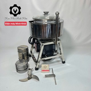 Máy xay thịt làm giò chả, pate 1100W khung A inox có bao đá, Máy xay đa năng, công nghiệp, gia đình