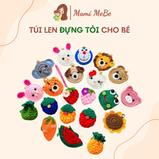 Túi len đựng tỏi cho bé, túi đeo tránh vía cho bé