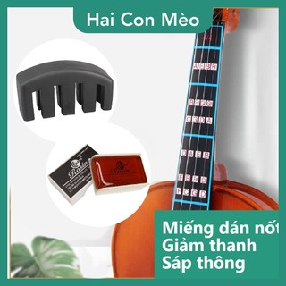 Combo cho người mới học violin miếng dán nốt đàn violin nhựa thông sáp thông giảm thanh