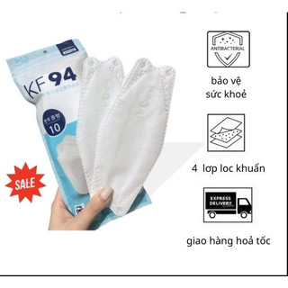 (SET 50 Chiếc) Khẩu Trang KF94 4D MASK kiều Hàn Quốc dày 4 lớp kiểu dáng ôm mặt kháng giọt bắn