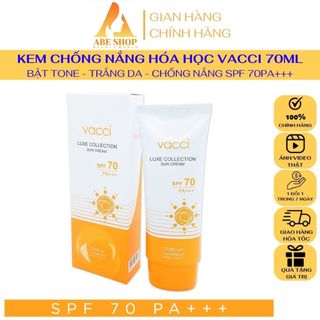 KEM CHỐNG NẮNG MẶT & TOÀN THÂN VACCI - LUXE COLLECTION SUN CREAM SPF70 PA++ - BẢO VỆ DA TỐI ĐA - NGĂN UVA/UVB