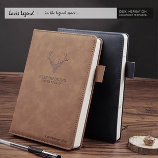 Sổ tay ghi chép công việc bìa da PU A5 360 trang- Họa tiết Never Give Up Notebook LavieLegend