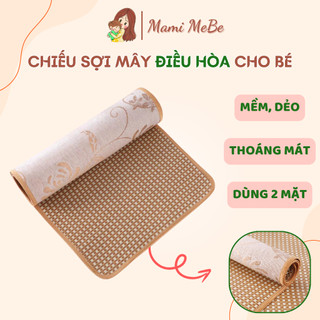 Chiếu sợi mây điều hòa cho bé sơ sinh, chiếu lục bình lót nôi cũi cho bé kt 60x80cm