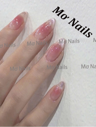 (Tặng hộp nail,keo MxBon) Nail Box Thiết Kế 10 Móng Úp Ombre Lòng Đào Mắt Mèo Fench đầu móng M95