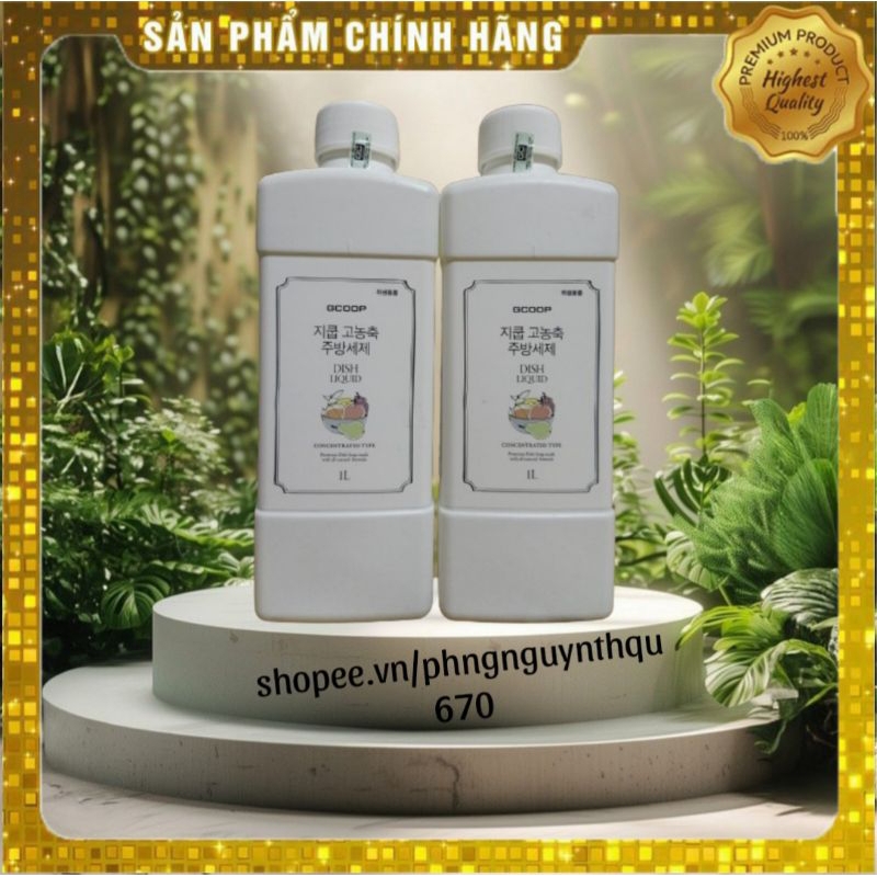 Nước rửa chén Gcoop Hàn Quốc 1 lít