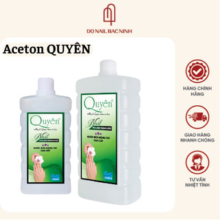 Nước tẩy rửa sơn móng tay Quyên, axeton lau sơn thường , axiton dùng để ủ phá sơn gel chai 1000ml