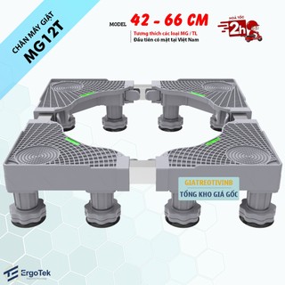 [Hàng Nhập Khẩu - Cao Cấp ] Chân đế kê máy giặt - Tủ lạnh 12 trụ đứng và điều chỉnh kích thước cả 2 chiều 42-66cm