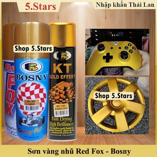 Sơn nhũ, sơn nhũ vàng, mạ vàng nhũ ánh kim KT Gold Bosny, sơn xe máy, sơn ô tô