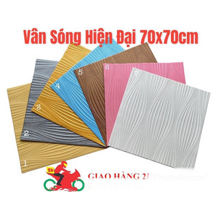 Xốp Dán Tường 3D Vân Sóng Hiện Đại 2022. Khổ lớn 70x70CM. Cực đẹp, giá Siêu Rẻ