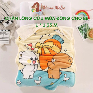 Chăn lông cừu 2 lớp loại dày cho bé
