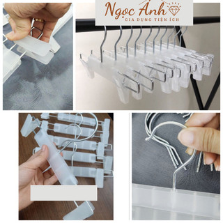 Móc kẹp quần trẻ em, móc kẹp quần áo treo shop thời trang màu trắng  chuyên dụng treo quần áo trẻ em