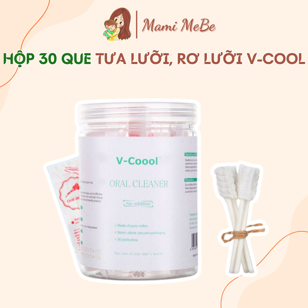 Hộp 30 tưa lưỡi VCool cho bé