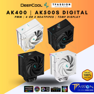 Tản Nhiệt Khí DeepCool AK500S Digital AK400 BK WH ARGB - Chính hãng, Intel LGA1700/1200/1151/1150/1155 & AMD AM5/AM4