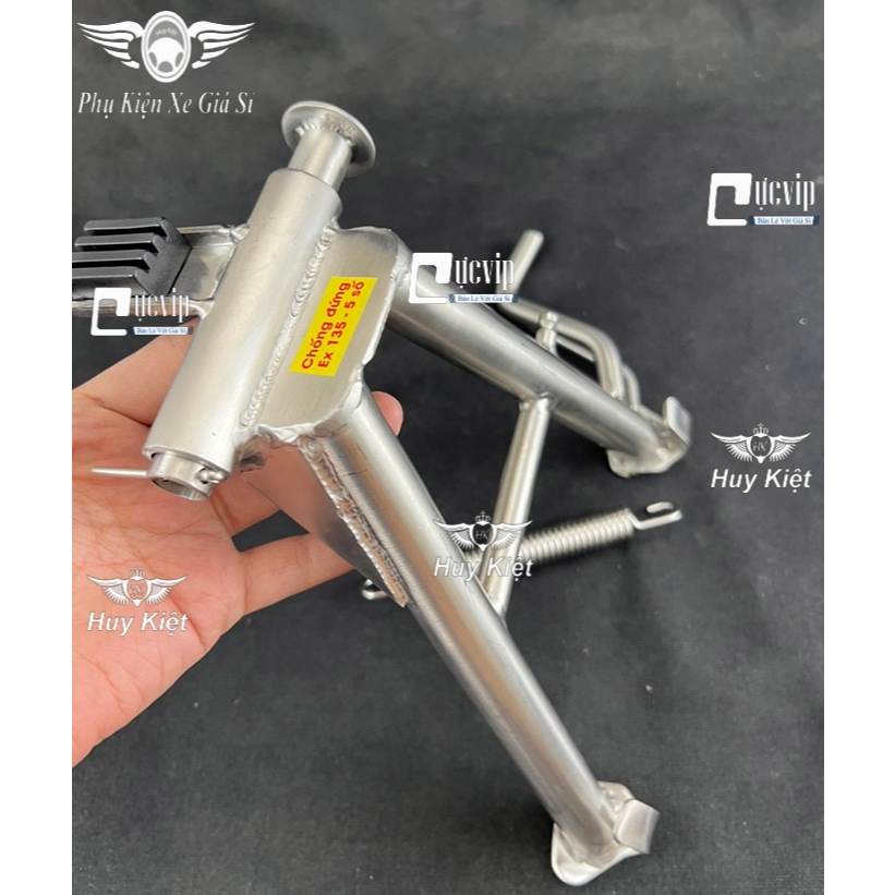 [Sale Khủng] (Tặng Cốt + Lò Xo) Chân Chống Đứng Inox 304 Gắn Exciter 135 (Đời 2011 - 2014) (Ex 5 Số)