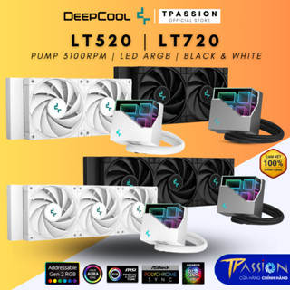 Tản nhiệt nước AIO CPU DEEPCOOL LT520 / LT720 BLACK / WHITE - Chính hãng BH 3 NĂM, PWM, bơm vô cực LED ARGB 5V